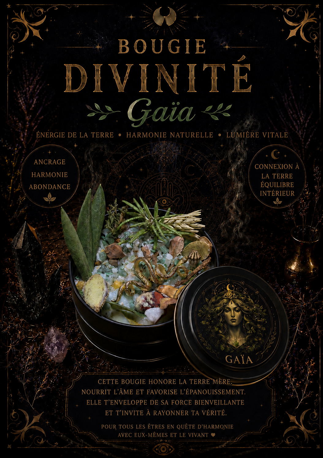 Bougie divinité • Gaïa