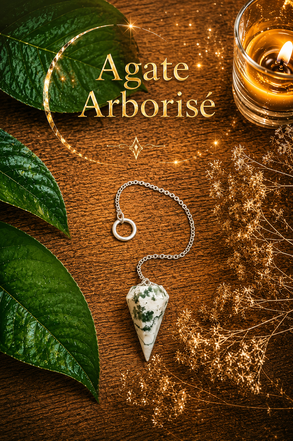 Pendule • Agate Arborisé