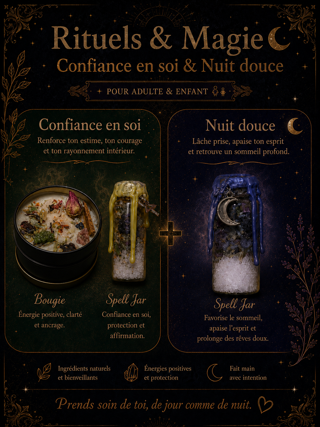 Coffret sacré énergétique • Confiance en soi & Nuit douce