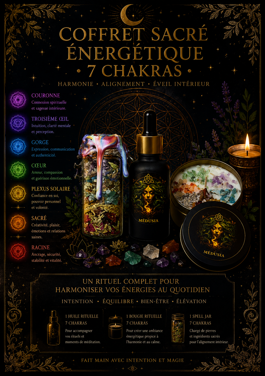 Coffret sacré énergétique • 7 Chakras