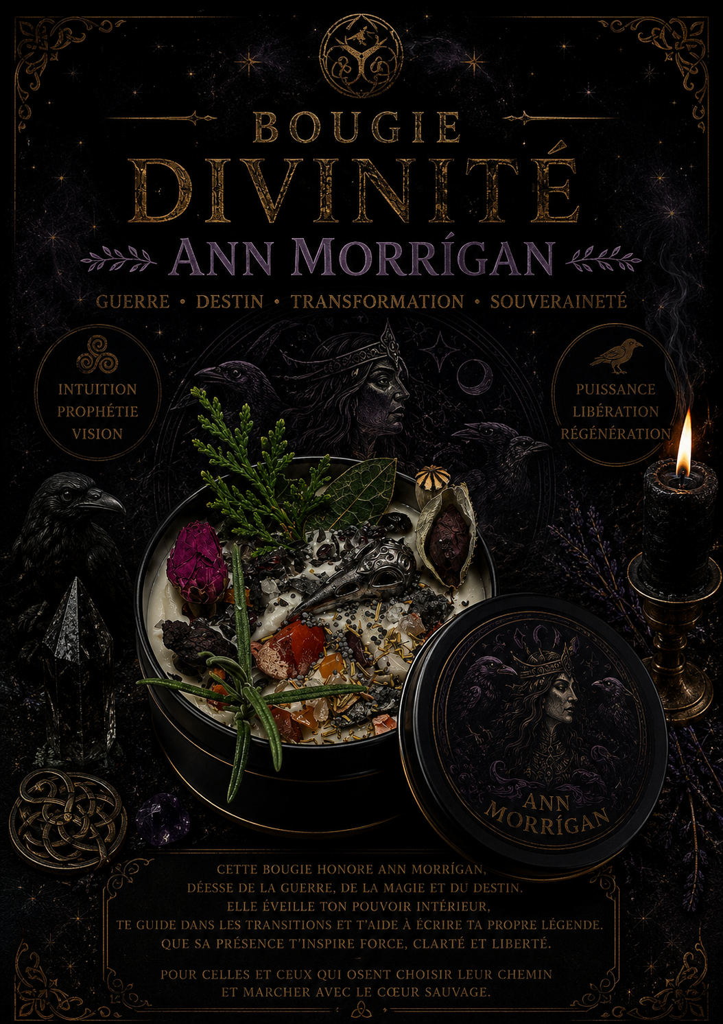 Bougie divinité • Ann Morrígan