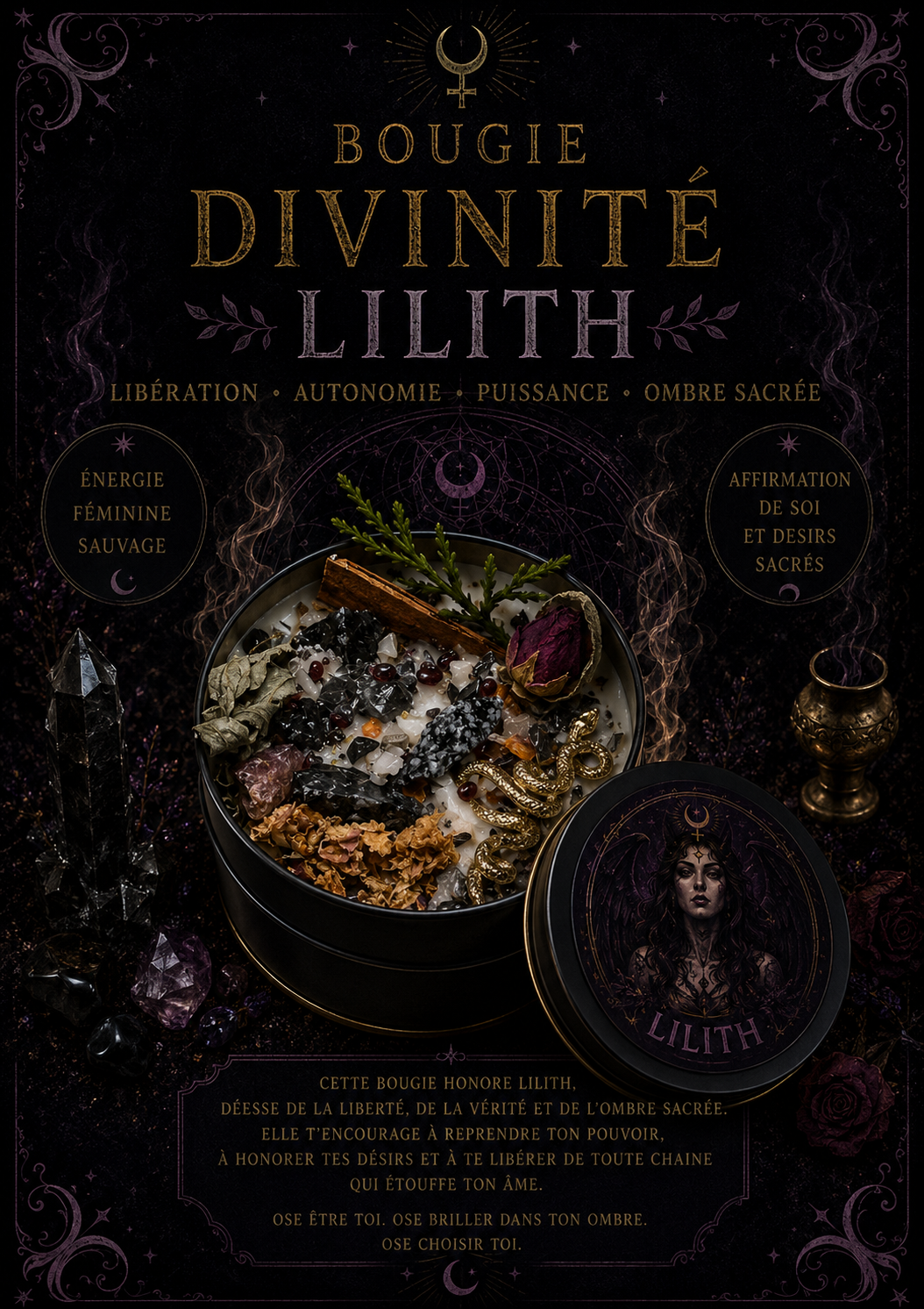 Bougie divinité • Lilith